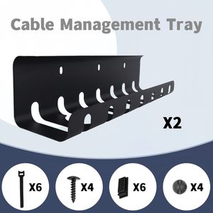 Under Desk Cable Management Tray Wire Mesh with Accessories
