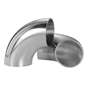 Custom 304 316 Stainless Steel Sanitary Tee Fitting Elbow 90 Degree Welded Elbow 1.5 Inch Welded Short Radius