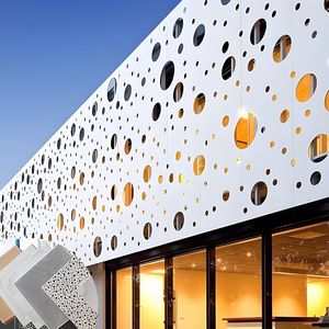 High End Quality Punched Aluminum Veneer Aluminum Curtain Wall