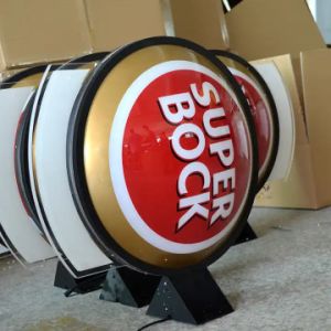 Round Outdoor Acrylic Light Box Sign 3D LED Advertising Light Box