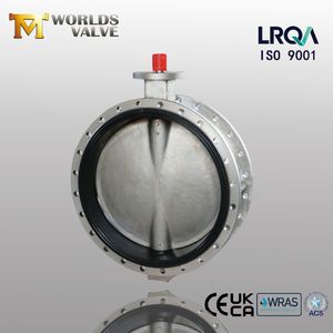 Stainless Steel Ss CF8 CF8m Double Flange Butterfly Valve with CE ISO