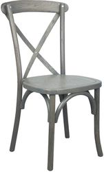 Stackable Commercial Solid Wood Timber Vineyard Cross Back Dining Cahirs
