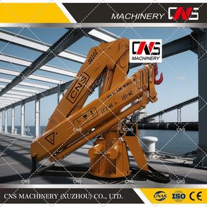 Cns New Product 10 Ton Deck Crane Knuckle Boom Hydraulic Floating Flange Type Ship Used Marine Crane with Winch