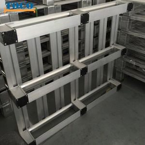 China Manufacturer Standard Rackable Aluminum Pallet with Sides