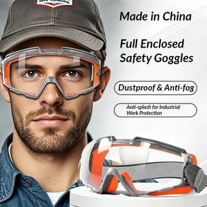 Construction Glasses Grinding & Chemical Laboratory Full Seal Anti-Fog Safety Goggles