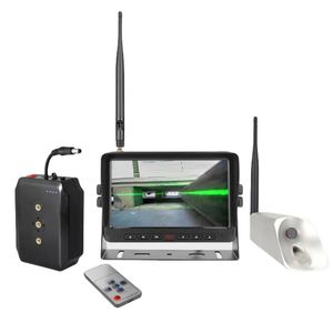 7inch Magnetic Wireless Forklift Camera Monitor System Green Laser Light