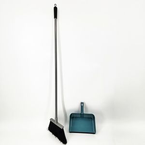 Factory Direct Premium Dust Pan Snaps on Broom Handles Upright Sweep Angle Broom and Dustpan Set for Home and Commercial Cleaning