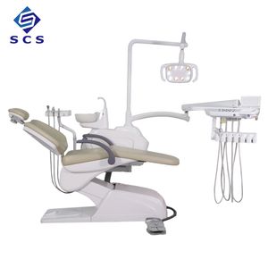 Noiseless DC Motor Medical Clinic Dental Chair Unit with LED Operating Light