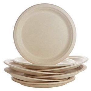 7"Biodegradable and Compostable Paper Plater Disposable Eco Friendly Sugarcane Bagasse Oval Plate