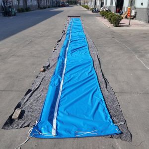 PVC Silt Curtain Barriers Oil Spill Containment Boom Customization Industry Marine