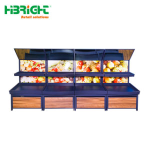 Single-Sided Vegetable Rack Supermarket Display Shelf Fruit and Vegetable Gondola