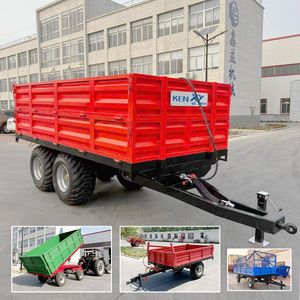 High Quality Agricultural Hydraulic Self-Unloading Farm Tractor Trailer Garden Forestry Dump Trailer Transport for Farm Using 0.5-20 Tons Customizable