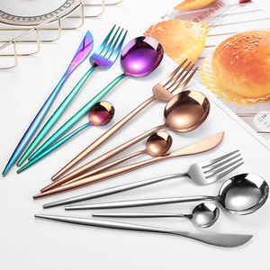 Colorful Custom Wedding Luxury Stainless Steel PVD Gold Cutlery Set