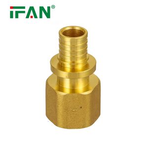 Ifan Water Use ASTM F2788 Pex Sliding Fittings 1/2"-1" Pex Fittings Thread Female Socket Brass Pex Fittings