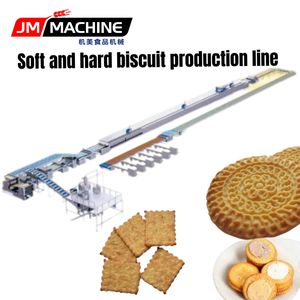 Automatic Soft Hard Biscuit Cookie Making Machine Production Line with Food Packing Line
