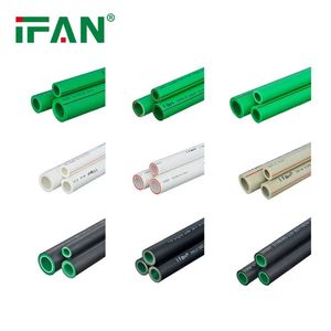 Ifan Customized DIN 8077/8078 PPR Hot and Cold Water Pipe 20-160mm PPR Tube Environmental Plastic PPR Pipe