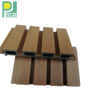Exterior Wall Cladding Louvers Black WPC Siding Facade Panel Plastic Wood