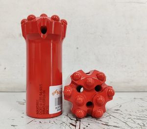 Maxdrill Ta35 X Dia. 54mm Button Bit, Flat Face, Standard Skirt, Spherical