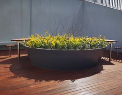Customizable Large Stainless Steel Flower Terrace for Garden Decor