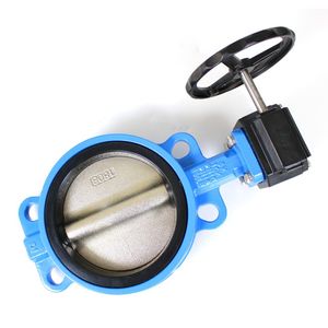 - Pn16 EPDM Soft Seal Wafer Type Manual Worm Gear Butterfly Valve