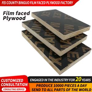 China Red Black Green Plywood Biz Standard Film Faced Plywood Manufacture Construction Hardwood Plywood