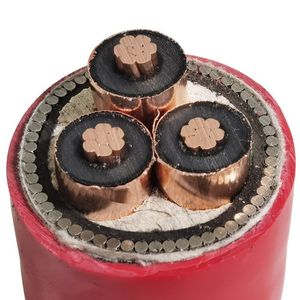 3 Core 8.7/15kv Copper Conductor Medium Voltage XLPE Insulated Power Cable