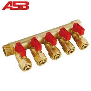 High Quality Brass Manifolds with Flow Meter 1" Asb/OEM or Nickle Plated