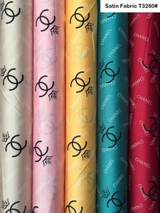 Wholesale 100% Polyester Shine Satin Fabric Custom Luxury Brand Design Pattern
