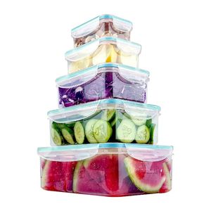 Plastic Food Storage Containers with Lids Clear Lunch Containers Food Prep Lunch Box Bento Box for Fruit Leftover Food