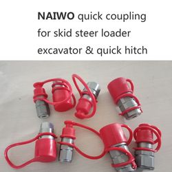Naiwo Coupling 3/4" NPT 1/2 Body Flat Face Quick Coupling ISO 16028 Quick Coupler