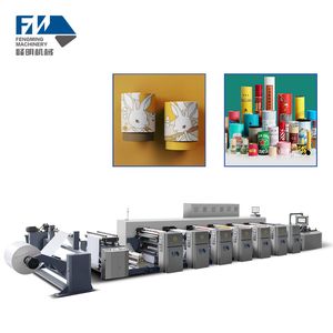 Automatic 2 4 6 8 Colors Flexo Printing Machine for Paper Cup Bags UV Flexography Print Machinery Large Format Flexographic Printer Plastic Press Equipment