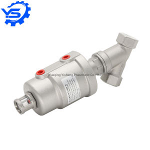 DN15 AVS200 Series Stainless Steel Pneumatic Angle Seat Valve Double Acting on off Oxygen Generator