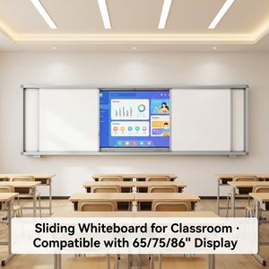 Premium Magnetic Dry Erase Sliding White Board for School Classroom Use