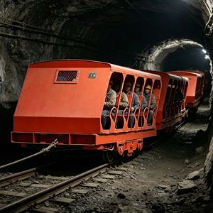 Mining Incline Shuttle Car Incline Man Car for Coal Mine with Automatic Brake and Rail Grabbing Mechanism for High Gas Mine