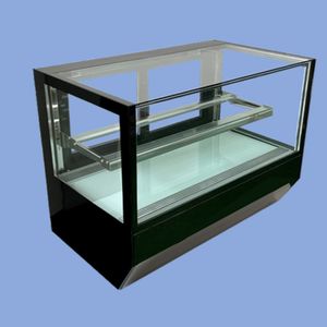 Curved Glass Sliding Door Cake Showcase Refrigerator 358L