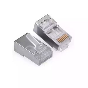 Shielded Stranded Crimp STP/FTP 8p8c RJ45 Crystal Head Connector CAT6 Modular Plug