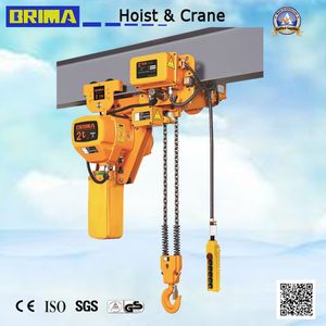 3 Ton 6m Height Low Headroom Electric Chain Hoist with Trolley
