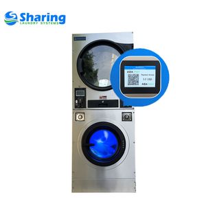15kg Coin Operated Stack Washer Dryer Laundry Washing Machine for Laundromat