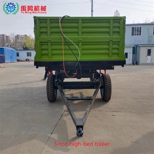 Trailer for 40-60 Horsepower Tractor 5-Ton High-Bed 4-Wheel Dual-Axle Farm Tractor Trailer