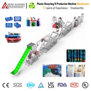 High Performance Plastic Washing Line for Waste PP PE Film Woven Bag Raffia Woven Bag Drum Agricultural Sheet Crushing Drying Color Sorting Pelletizing Machine