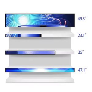 Long Narrow LCD Display Supermarket Digital Wide Advertising Player Shelf Edge Signage Smart Stretched Bar Screen