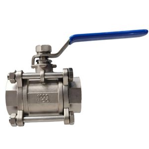 3-PCS Stainless Steel Hand Wheel Famale Threaded Ball Valve