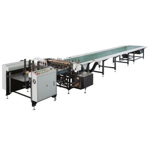 Automatic Rigid Box Hot Melt Glue Paper Pasting Machine automatic feeding glue machine with 6m operation table