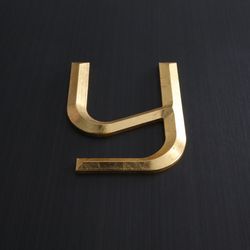 New Design Flat Laser Cut 3D Acrylic Gold Letter