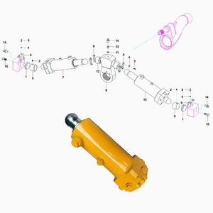 Heavy Load Working Oil Boom Pump Truck Accessory Hydraulic Swing Cylinder