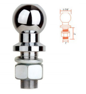 1-7/8 Inch 3500lbs Chrome Plated Trailer Coupler Hitch Tow Ball