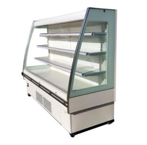 Upright Commercial Supermarket Display Case Retain Freshness Fruit Milk Yogurt Vegetable Multi-Layer Refrigerator