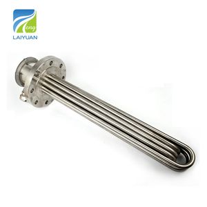 Laiyuan 480V 12kw 6u Heating Tube SUS304 Industrial Electric Flange Immersion Water Heater Element