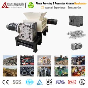 Good Performance Dl-800 Double Shaft Shredder for Shredding Crushing Waste Plastic Rubber Tires Fiber Large Garbage Furniture Woven Bag Raffia Recycling Machine