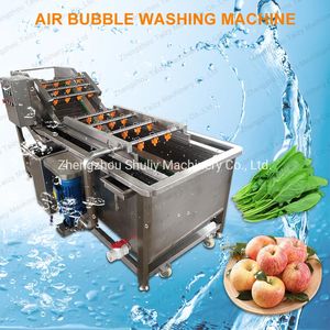 304 Industry Vegetable and Fruit Air Bubble Cleaning Washing Machine
